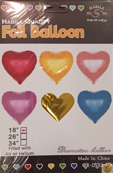 Балон фолио сърце злато