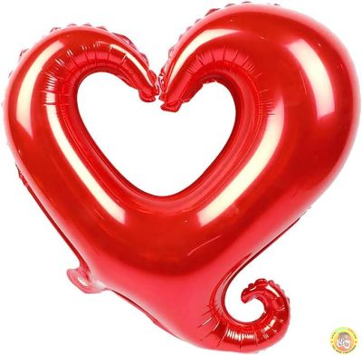 Балон фолио сърце червено