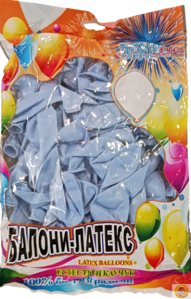 Балони Tropic fire латекс МАКАРОН BLUE/ СИНЬО 10