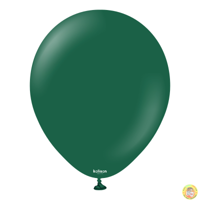 Кръгли балони Kalisan 12" Standard Dark Green / цвят тъмнозелено, 100бр.,