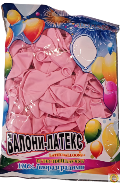 Балони Tropic fire латекс МАКАРОН BABY PINK/ БЕБЕШКО РОЗОВО 12
