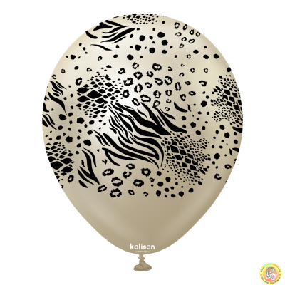Kalisan Safari  балони (Mirror бяло злато) с печат Мутант (черен) / 12", 1 бр.