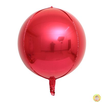 4D фолио балон сфера червен, 24