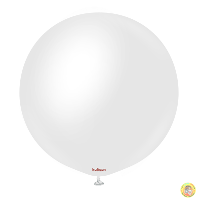 Големи кръгли балони Kalisan 18" Opaque Satin Snow White/ Снежнобял сатен, 25бр., 7050