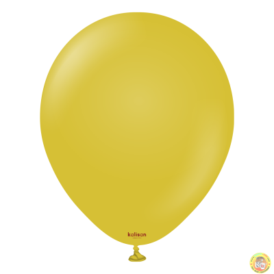 Големи кръгли балони Kalisan 18" Retro Mustard/ горчица, 25бр., 8002