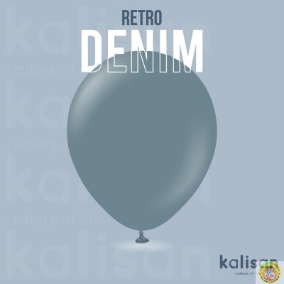 Големи кръгли балони Kalisan 18" Retro Denim1бр., 