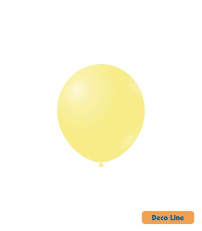Kръгли балони пастел Rocca - Decorator Line, Yellowish/Жълтеникаво, 13см, 100бр., DLP5 247
