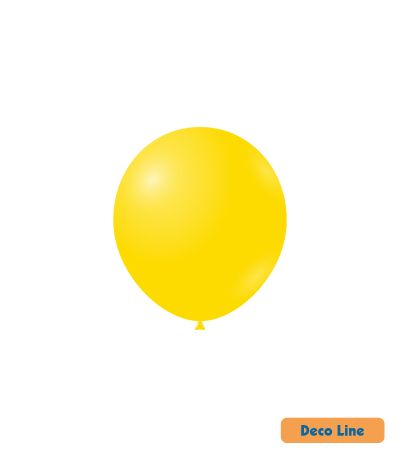 Kръгли балони пастел Rocca - Decorator Line, Lemon Yellow/Лимонено жълто, 13см, 100бр., DLP5 203