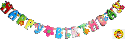 Банер Happy Birthday с цветя