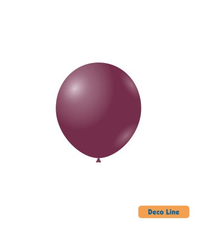Kръгли балони пастел Rocca - Decorator Line, Burgundy/Бордо, 13см, 100бр., DLP5 207
