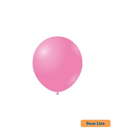 Kръгли балони пастел Rocca - Decorator Line, Dazzling Pink/Искрящо розово, 13см, 100бр., DLP5 233
