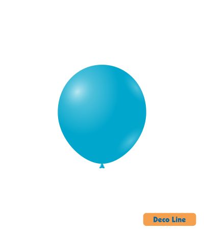 Kръгли балони пастел Rocca - Decorator Line, Deep Sky Blue/Наситено небесно синьо, 13см, 100бр., DLP5 238