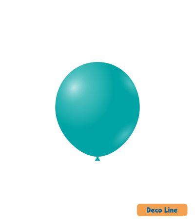 Kръгли балони пастел Rocca - Decorator Line, Turquoise/Тюркоаз, 13см, 100бр., DLP5 222