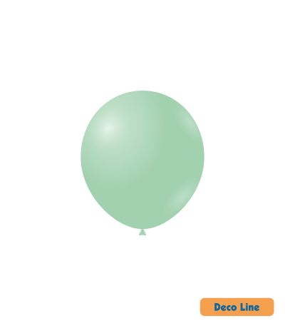 Kръгли балони пастел Rocca - Decorator Line, Mint Green/Ментово зелено, 13см, 100бр., DLP5 210