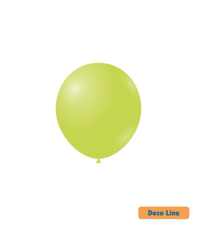 Kръгли балони пастел Rocca - Decorator Line, Kiwi Green/Киви зелено, 13см, 100бр., DLP5 230