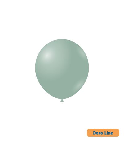 Kръгли балони пастел Rocca - Decorator Line, Dusty Green/Прахово зелено, 13см, 100бр., DLP5 259