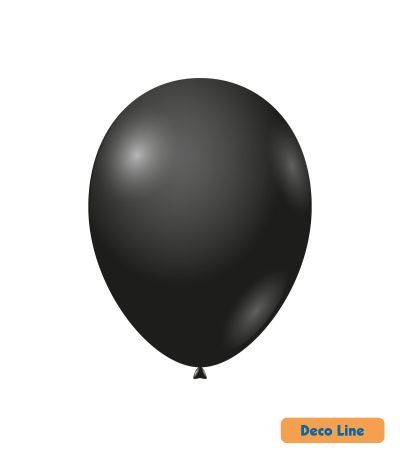 Балони пастел Rocca - Decorator Line, Onyx Black/Черен Оникс, 30см, 50бр., DLP12 214