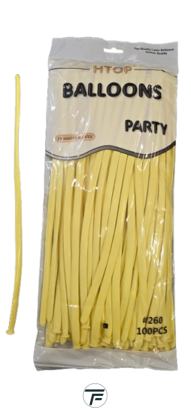 Моделиращи балони Tropic fire ПАСТЕЛ 100бр/пак. * D4, бонбонено жълто М9