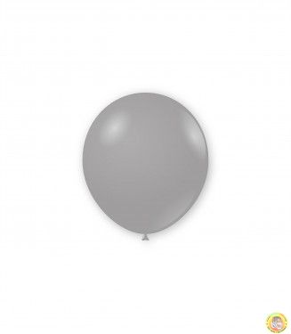 Малки кръгли балони пастел- Сив, 12см, 100бр.
