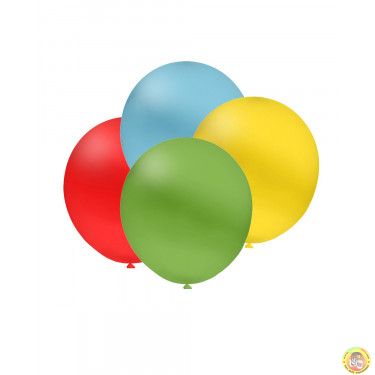Малки кръгли балони пастел- микс, 12см, 100бр.