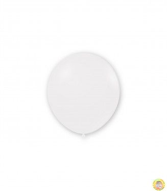 Малки кръгли балони пастел - бяло, 13см, 100бр., А50 10