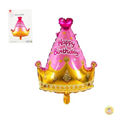 Балон корона Happy Birthday /фолио/