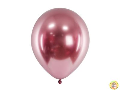Хром балони, розови, 33см - 10 бр./пак,.