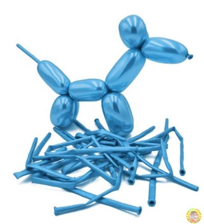 Хром балони за моделиране ROCCA, сини, размер 6х140см -100бр.