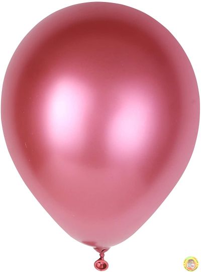 Малки кръгли балони хром - розово, 12см, 100бр., AС50 91