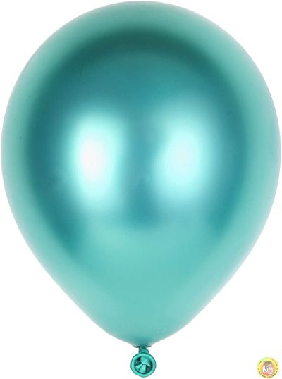 Малки кръгли балони хром - зелен, 12см, 100бр., AС50 93