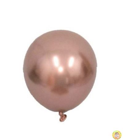 Малки кръгли балони хром - розово злато, 13см, 100бр., AС50 96