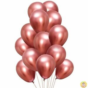 Малки кръгли балони хром - розово злато, 13см, 100бр., AС50 96 Италия