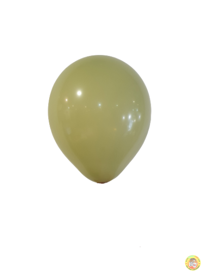 Малки кръгли балони пастел - маслинено зелено, 12см, 100бр., А50  98