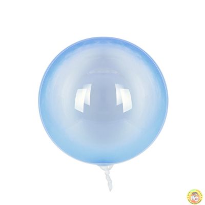Балон TPU - прозрачен с цвят, син, 46см