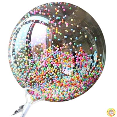 Прозрачен бъбъл/ бобо/ bubble/ bobo балон, 18"