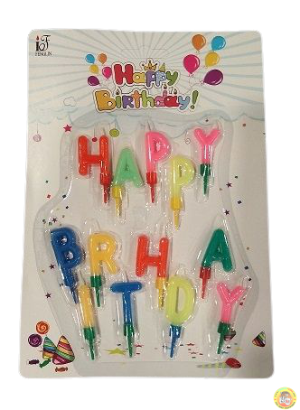 Свещички за рожден ден-букви Happy birthday