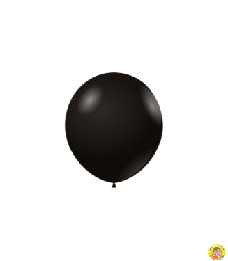 Малки кръгли балони пастел - черен цвят, 12см, 100бр., А50 15