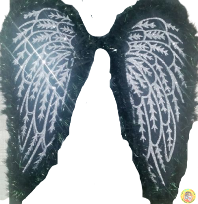 Ангелски крила-черни с пухчета