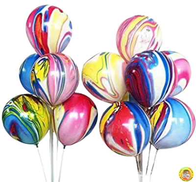 Балони пастел ROCCA - мраморни, 30см, G110 M, 1 брой