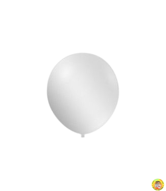 Малки кръгли балони металик - бяло, 13см, 100бр., AM50 62