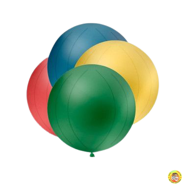 Балони металик ROCCA - микс цветове, 38см, 50 бр., GM150 микс