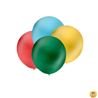Малки кръгли балони металик - микс, 12см, 100бр., AM50 микс