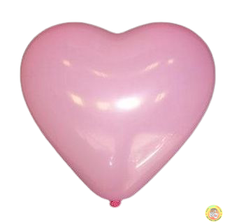 Балон сърце - розов цвят, 28см, 10бр.