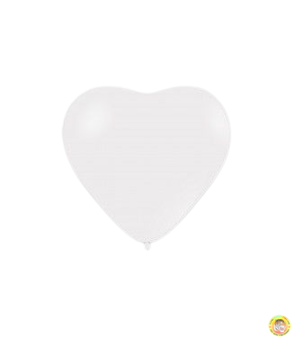 Балон сърце, латекс - бял цвят, 28см, 100бр.