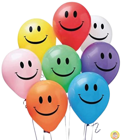 Балони Усмивка, 30см, 100бр., микс цветове